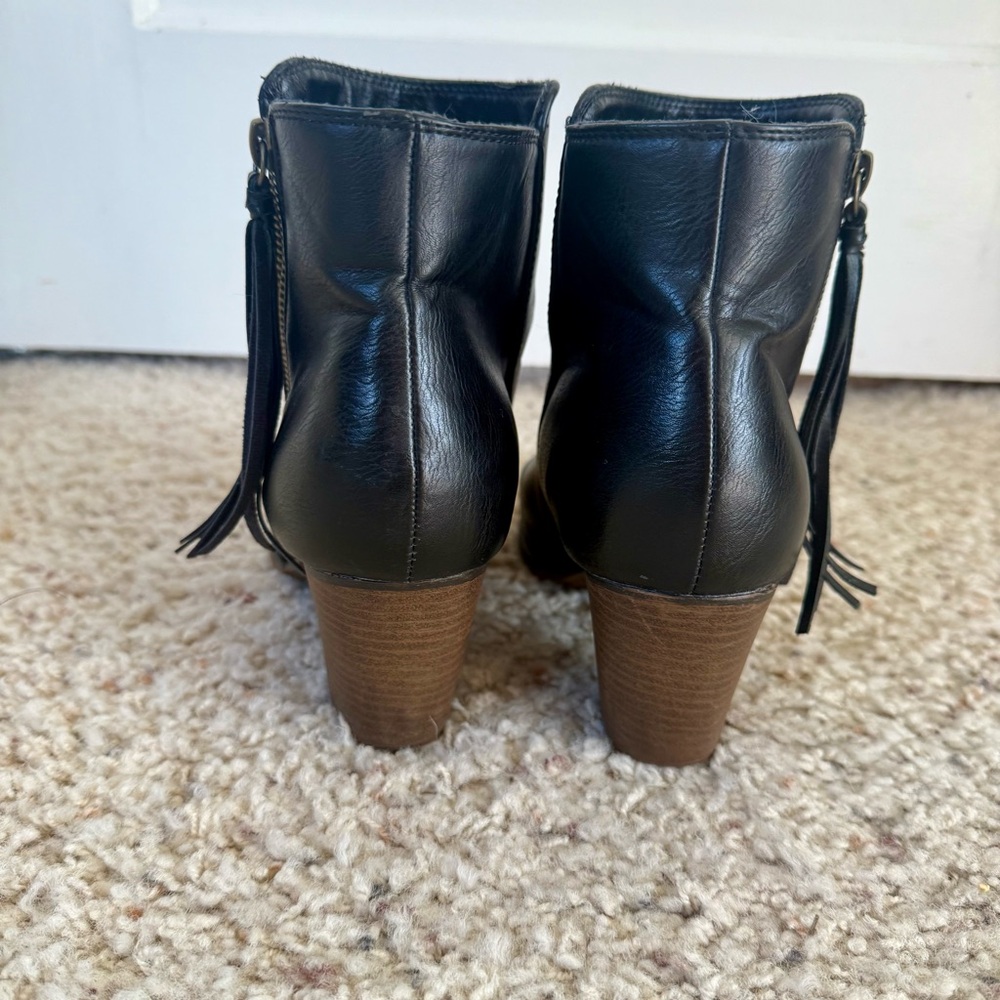 Nine West Black Ankle‎ zip up Boots size 8 - Picture 5 of 12
